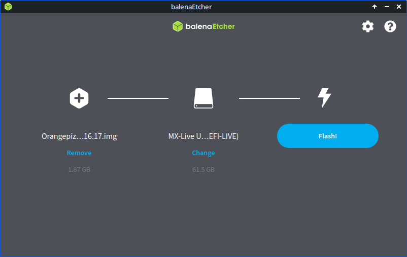 استخدام Etcher لنسخ الصورة